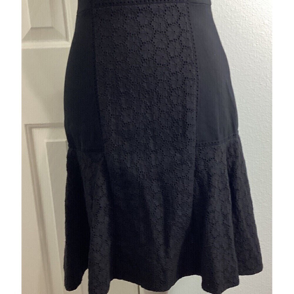 J. Crew Collection Black Paneled Sleeveless Eyelet Dress #A4897 Size 0 - Picture 8 of 12